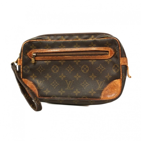 Louis Vuitton Monogram Marly Dragonne GM Clutch Bag M51825 Brown Men´s,All Products : American Fashion Style Bags On Sale